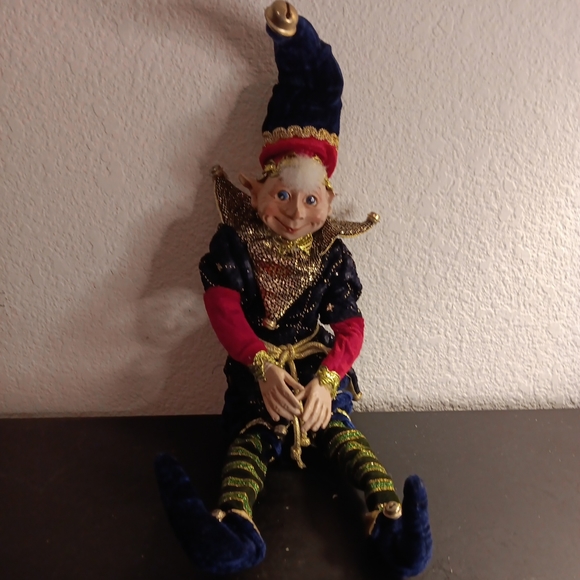 EXQUISITE VTG Retired Katherine Collection 15" Bendable Black Pixie Elf Figurine - Picture 1 of 4
